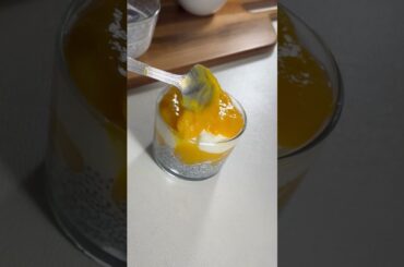 Yummy Chia pudding with mango