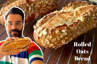 oats bread recipe,how to bake rolled oats bread at home | healthy bread with oats