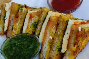 healthy breakfast recipe/besan aur paneer sandwich recipe/nasta recipe