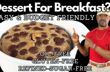 Quick & Easy Vegan Breakfast Banana-Chocolate Chip Baked Oats l Oil-Free, Refined-Sugar-Free