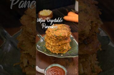 Vegetable Pancake | Lunch Box Recipes for Kids #shorts #minivegetablepancakes #kidssnacks