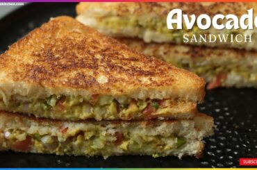 Avocado Sandwich | Lunchbox healthy sandwich recipe - Avocado Toast