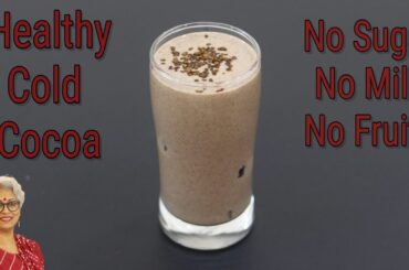 Cold Cocoa - How To Make Healthy Cold Cocoa With Chia Seeds - No Sugar - No Milk - Skinny Recipes