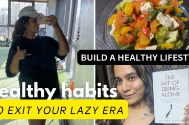 BUILD A HEALTHY LIFESTYLE with me | Salad recipe + Leg day workout | SELF CARE Vlog