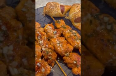 Air Fried Chicken Skewers #foodfusion #instafood #healthy #salad #chicken #chickenbbqrecipe