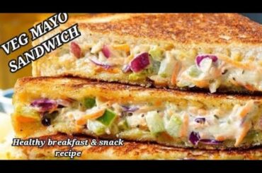 VEG MAYO SANDWICH Recipe | Veg Sandwich Recipe on Tawa | Bread Sandwich | Bread Recipes | Doodle Art