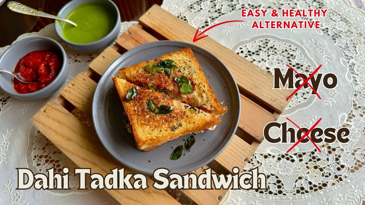 Dahi Tadka Sandwich | Healthy Crispy Sandwich | Perfect Lunch Box Recipe#weightlossrecipe #dahitadka Dahi Tadka Sandwich | Healthy Crispy Sandwich | Perfect Lunch Box Recipe#weightlossrecipe #dahitadka