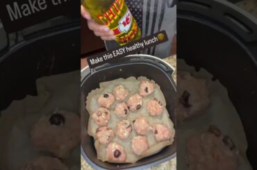 Crispy + Healthy Air Fryer Meatballs Recipe! #traderjoes #easymeal