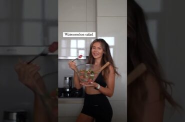 Easy Watermelon Salad #healthyrecipes #gutfriendly