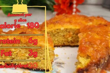 Low calorie orange cake, no sugar, no gluten, no oil