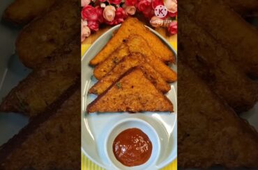 Besan Bread Toast | Easy & Tasty Snack|  Bread recipe #trending #youtubeshorts #viral #viralvideo