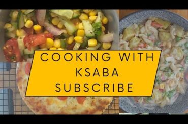 Margherita pizza with two healthy salad recipes