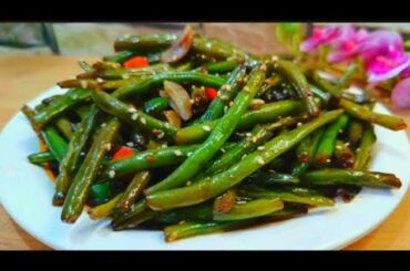 Stir-fry beans | weight loss recipe | sauteed vegetable | garlic beans | healthy beans recipe