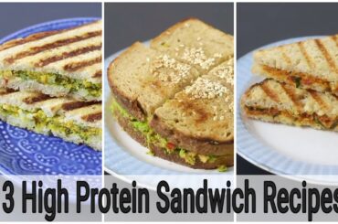 3 High Protein Sandwich Recipes For Weight loss - Healthy Bread Recipes | Skinny Recipes