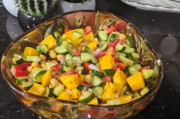 MANGO CHICKPEAS SALAD | CUCUMBER MANGO SALAD | HEALTHY SALAD|
