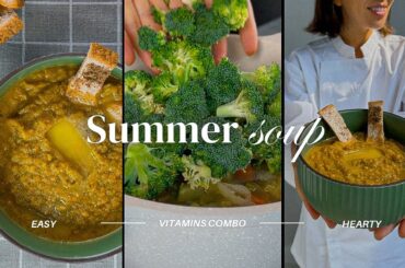 Simple summer vitamin cream soup recipe | Aesthetic healthy dinner