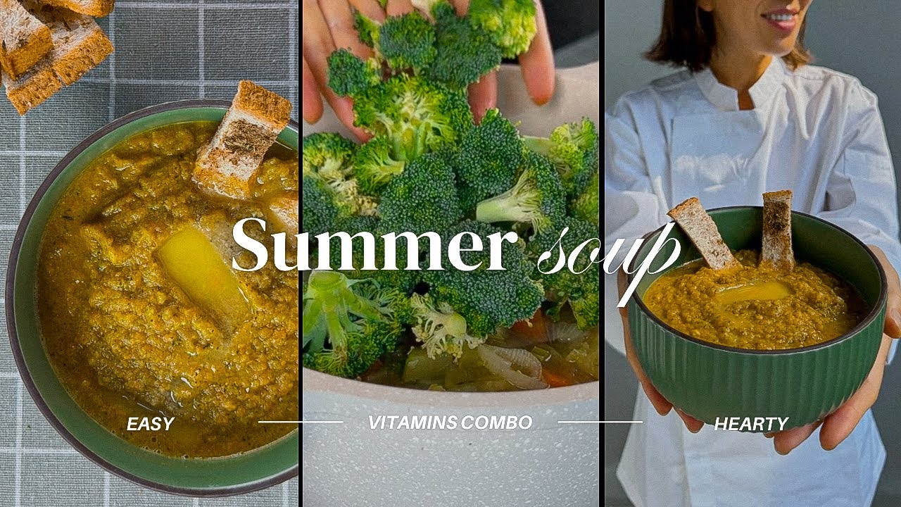 Simple summer vitamin cream soup recipe | Aesthetic healthy dinner Simple summer vitamin cream soup recipe | Aesthetic healthy dinner