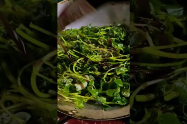 Stir fried Beef with Peperomia pellucida #healthy #food #cooking