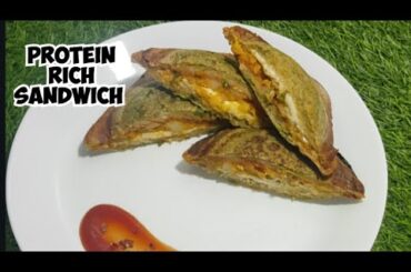 Healthy Cheesey Sandwich | Protein rich sandwich recipe in Hindi