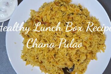 Healthy Lunch Box Recipe Chana Pulao || Chana Biryani Recipe || Kondakadalai Biryani Recipe