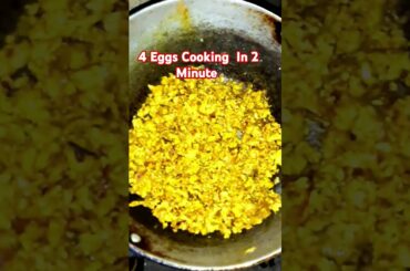 4 Eggs Cooking In 2 Minute Now! #viral  #cooking #trending