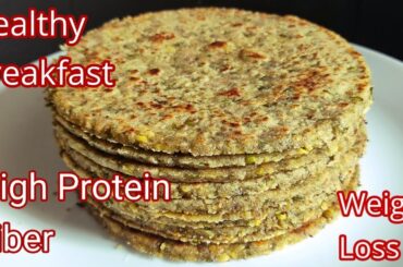 High Protein Green Moong Jowar Roti - Healthy Breakfast For Weight Loss / Breakfast Recipes