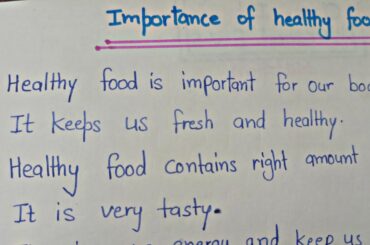10 lines essay on Importance On Healthy Food||Helping Sister #importance #healthyfood #essay
