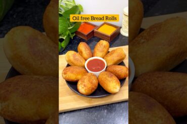 #ytshorts Easy Bread Rolls | Oil free bread rolls recipe | healthy evening snacks