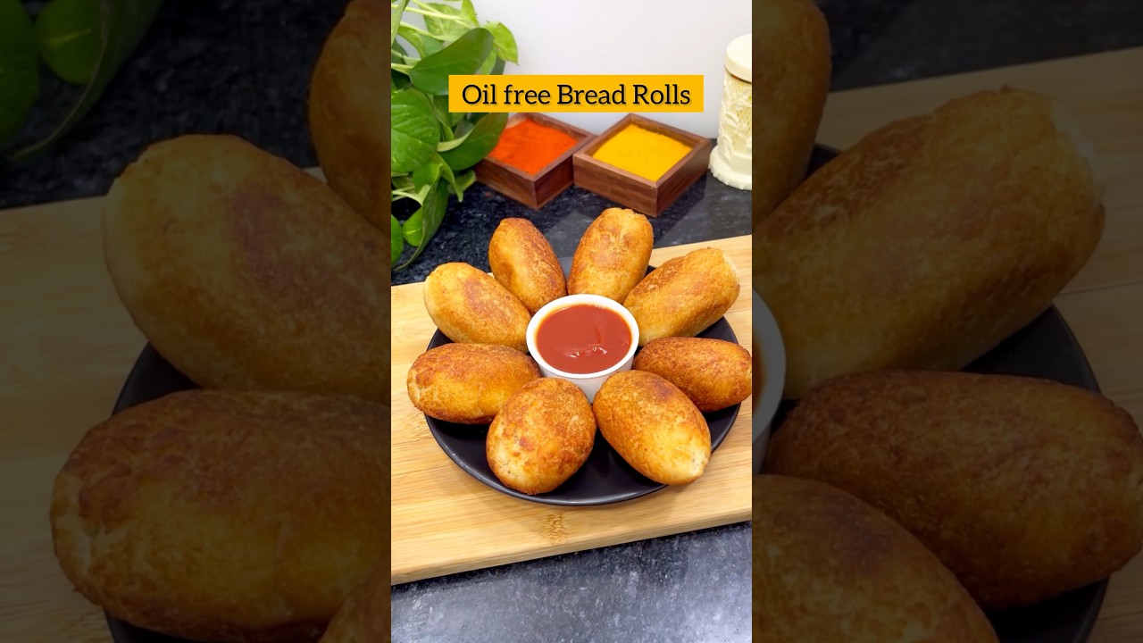 #ytshorts Easy Bread Rolls | Oil free bread rolls recipe | healthy evening snacks #ytshorts Easy Bread Rolls | Oil free bread rolls recipe | healthy evening snacks