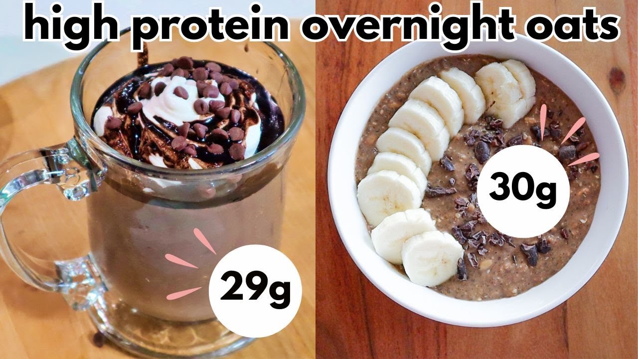 2 High Protein Overnight Oats Recipes! Vegan & Gluten-Free Healthy Breakfast Ideas 2 High Protein Overnight Oats Recipes! Vegan & Gluten-Free Healthy Breakfast Ideas