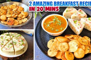 2 Easy Healthy Breakfast Recipes In 20 Minutes With Premix | Tasty Idli Cakes and Idli Coins