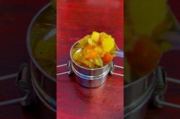 Today’s lunch box recipe: Lemon rice with sambar #shortsfeed #lunchideas #lunchbox #yt #tiffinbox