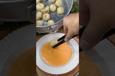 Part 2 Healthy Veg Momo made of Sooji || Momo chutney recipe #shorts #food #trending