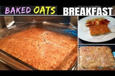 Banana Baked Oats for Weight Loss - Easy & Healthy Recipe | Healthy & High Protein Breakfast Recipe