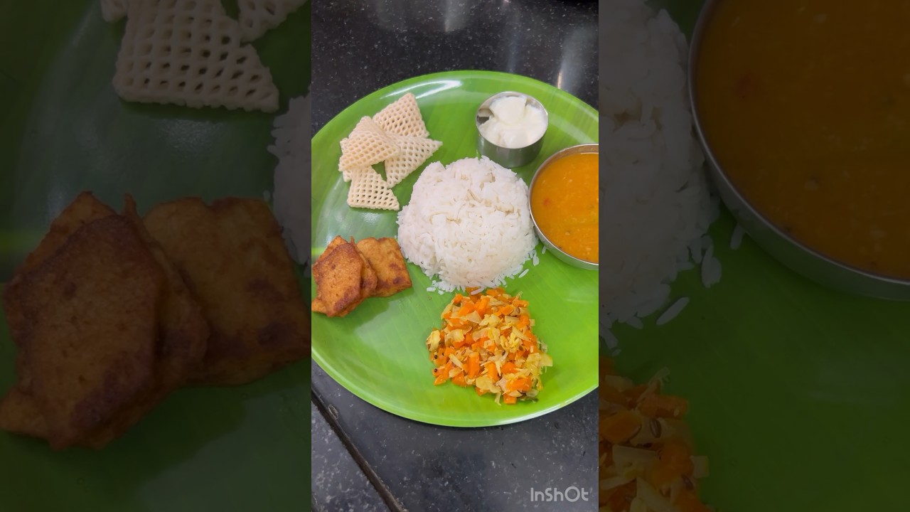 #shorts #ytshorts Sambar Sadam/Lunch Recipes/Easy&Tasty Lunch/Yam Fry/Carrot Poriyal #lunch #food #shorts #ytshorts Sambar Sadam/Lunch Recipes/Easy&Tasty Lunch/Yam Fry/Carrot Poriyal #lunch #food