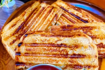 10 Mins Healthy Sandwich Recipe | Make a sandwich in sandwich maker | Quick & Easy Curd Sandwich