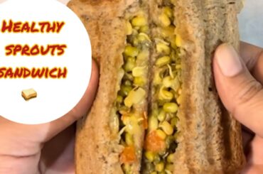 How To Make Healthy Sprouts Sandwich At Home |  Healthy Veg Sandwich Recipe