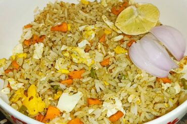 Healthy Homemade Egg Fried Rice |Best Healthy Dinner Recipe | Quick Rice recipe|leftover rice recipe