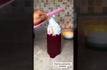 Cherries &berries smoothie #asmr #asmrvideo #recipe #smoothie #smoothierecipes #drink #healthy