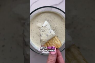 Higher Protein Pickle Dip #healthyrecipes #highproteinrecipes #3ingredientrecipes