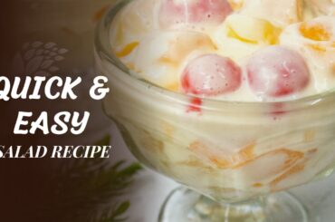 Quick and Easy Salad Recipe | Mixed Fruit Salad with yoghurt | Healthy Salad  | mama taifa's kitchen