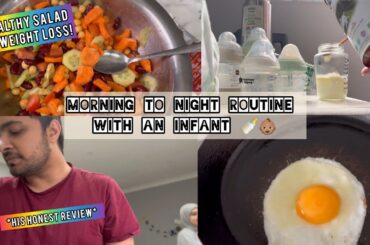 day in the life of a mom on maternity leave! *healthy salad recipe for weightloss*