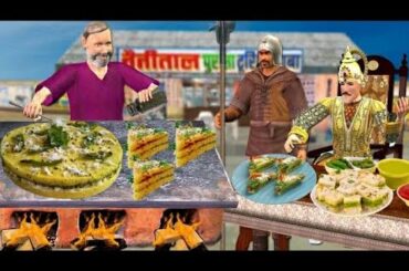 Dhokla sandwich recipe healthy sandwich famous street food hindi moral story