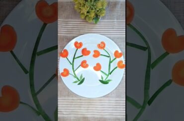 Beautiful Vegetables Carving art l Carrot Cutting skills #saladcarving #art #cookwithsidra #shorts