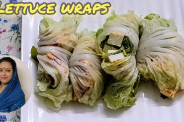 Lettuce Wraps || Healthy Wrap Recipe || Healthy Salad Recipe|| Paneer Lettuce wraps