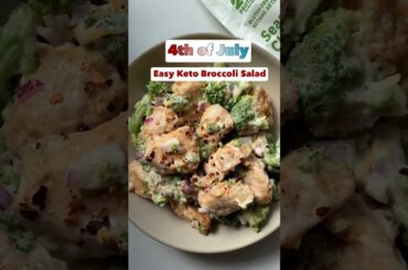 #lowcarb #highprotein Chicken Broccoli salad for a #healthy #4thofjuly meal