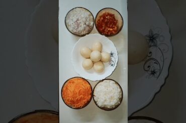 Rice omelet/Healthy breakfast recipe #cooking #shorts #ytshorts #rice #kids #health #trending #food