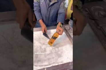 Black Level Ice Cream Roll Making #shorts #streetfood #icecream