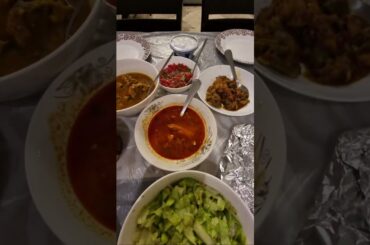 dinner time | tandoori chicken  | chicken chilli | salad| tomato paste |like and subscribe | shorts