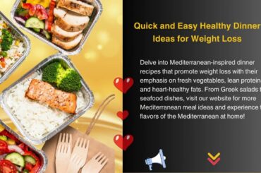 Mediterranean Inspired Healthy Dinner Ideas   Weight loss tips